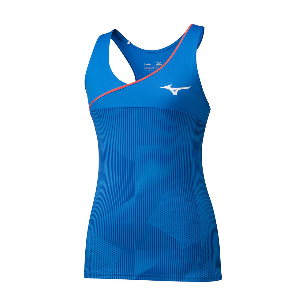 Mizuno Women's Printed Tank Top Blue (K2GA921024-GEL)